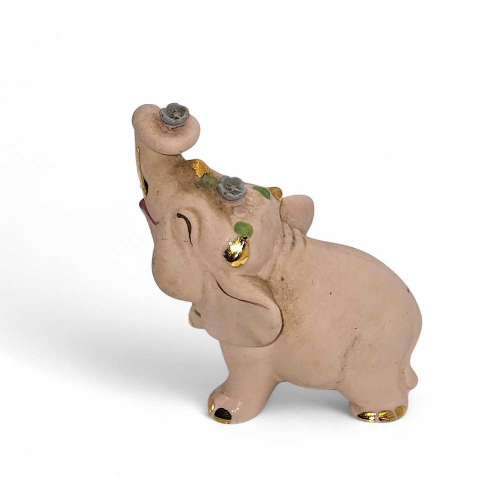 1950s‎ Walker Hagen-Renaker Pink Bisque Minature Elephant
